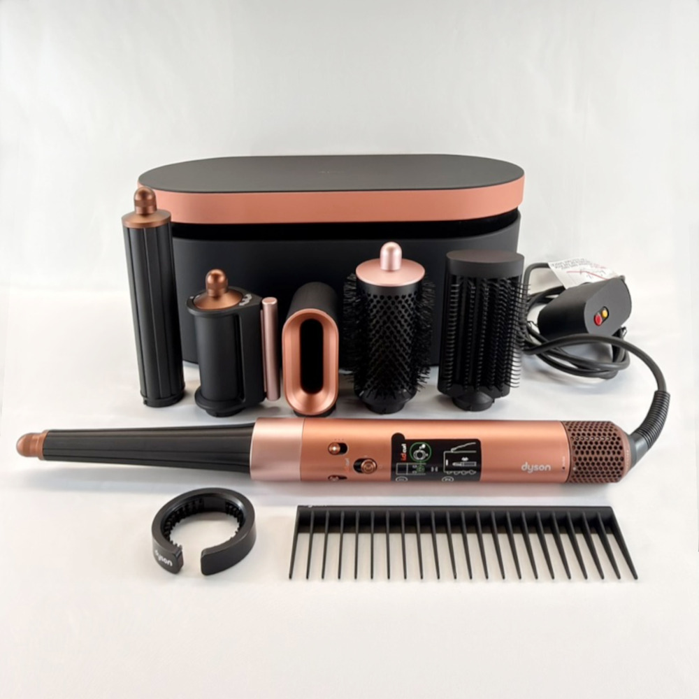 Dyson airwrap i.d. Straight Wavy Hair Amber Silk 6-in-1 Styler Set New Open Box